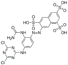 7-[[2-[(aminocarbonyl)amino]-4-[(4,6-dichloro-1,3,5-triazin-2-yl)amino]phenyl]azo]naphthalene-1,3,6-trisulphonic acid CAS#: 76213-76-8