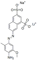 7-[(4-amino-5-methoxy-o-tolyl)azo]naphthalene-1,3-disulphonic acid, lithium sodium salt CAS#: 75198-79-7
