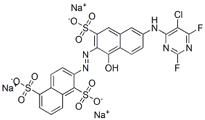 7-[(5-Chloro-2,4-difluoropyrimidin-6-yl) amino]-4-hydroxy-3-[(1,5-disulfonaphthalen-2-yl) azo]-2-naphthalenesulfonic acid, trisodium salt CAS#: 72828-73-0