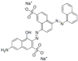 7-amino-4-hydroxy-3-[[4-(1-naphthylazo)-7-sulpho-1-naphthyl]azo]naphthalene-2-sulphonic acid, sodium salt CAS#: 75627-22-4