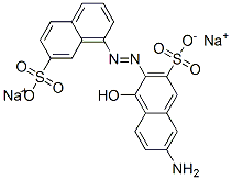 7-amino-4-hydroxy-3-[(7-sulpho-1-naphthyl)azo]naphthalene-2-sulphonic acid, sodium salt CAS#: 75627-21-3