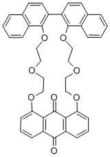 Anthrachinono[1,9a,9,8a,8-stuv]-dinaphtho[2,1-h:1μ,2μ-j]-1,4,7,12,15,18-hexaoxacyclotricosene,  2,5,8,10,13,16-Hexaoxa-1(1,8)-anthraquinona-9(2,2μ)-1,1μ-binaphthalinacyclohexadecaphane CAS#: 721924-26-1