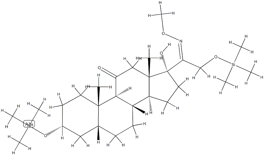 17-Hydroxy-20-(methoxyimino)-3α,21-bis[(trimethylsilyl)oxy]-5β-pregnan-11-one CAS#: 75113-26-7