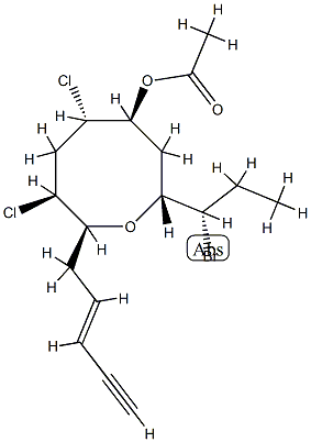 2β-[(S)-1-Bromopropyl]-5β,7α-dichloro-8α-[(E)-2-pentene-4-ynyl]oxocane-4α-ol acetate CAS#: 75179-72-5