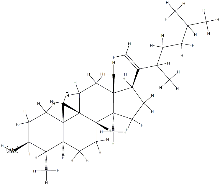 4α,14,22-Trimethyl-9,19-cyclo-5α-cholest-20-en-3β-ol CAS#: 75222-75-2