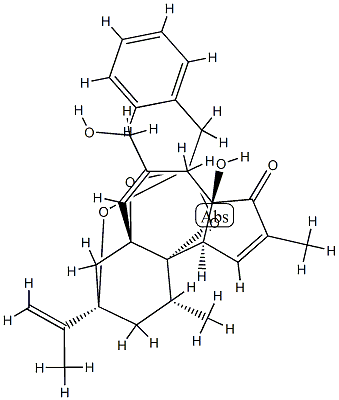 (1R)-2,3,9a,12aα-Tetrahydro-9aβ-hydroxy-8-(hydroxymethyl)-1α,11-dimethyl-3α-(1-methylethenyl)-5-(phenylmethyl)-5α,12bα-epoxy-3,6aβ-methano-1H-azuleno[5,4-d][1,3]dioxocin-10(9H)-one CAS#: 75659-59-5