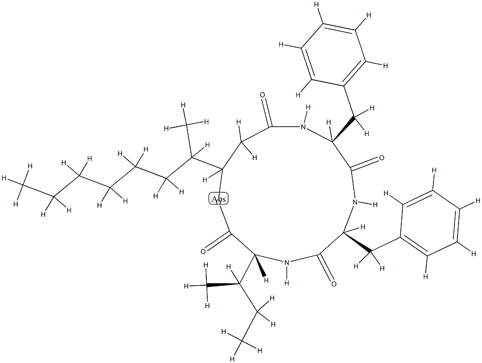 N-[N-[N-(3-Hydroxy-4-methyl-1-oxodecyl)-L-phenylalanyl]-L-phenylalanyl]-D-isoleucine λ-lactone CAS#: 75899-64-8