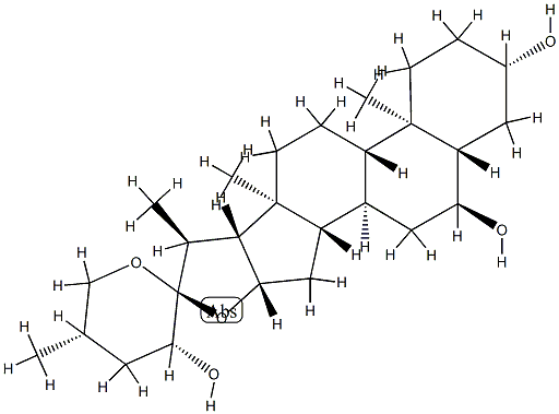 (23R,25S)-5α-Spirostane-3β,6α,23-triol CAS#: 76094-30-9