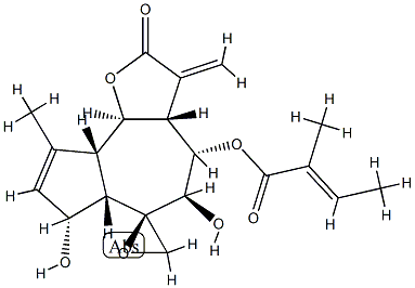 (E)-2-Methyl-2-butenoic acid [(3aS,6R)-2,3,3a,4,5,6,6aβ,7,9aβ,9bα-decahydro-5β,7α-dihydroxy-9-methyl-3-methylene-2-oxospiro[azuleno[4,5-b]furan-6,2'-oxiran]-4α-yl] ester CAS#: 76461-22-8