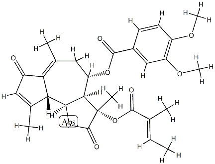 3,4-Dimethoxybenzoic acid (3S)-2,3,3aβ,4,5,7,9aα,9bβ-octahydro-3,6,9-trimethyl-3β-[[(E)-2-methyl-1-oxo-2-butenyl]oxy]-2,7-dioxoazuleno[4,5-b]furan-4β-yl ester CAS#: 76487-92-8