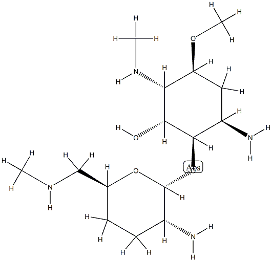 2-Amino-1-O-[2-amino-2,3,4,6-tetradeoxy-6-(methylamino)-α-D-erythro-hexopyranosyl]-2,3,5-trideoxy-4-O-methyl-5-(methylamino)-D-allo-inositol CAS#: 76497-51-3