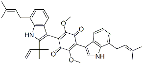 7',7''-Bis(3-methyl-2-butenyl)-2'-(1,1-dimethyl-2-propenyl)asterriquinone D CAS#: 78723-14-5