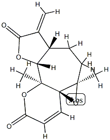 (4aR,5aR)-6,7,7aα,8,10aα,10b-Hexahydro-5a,10bβ-dimethyl-8-methylene-2H-furo[3',2':6,7]oxireno[2,3]cyclohepta[1,2-b]pyran-2,9(5aH)-dione CAS#: 77026-67-6