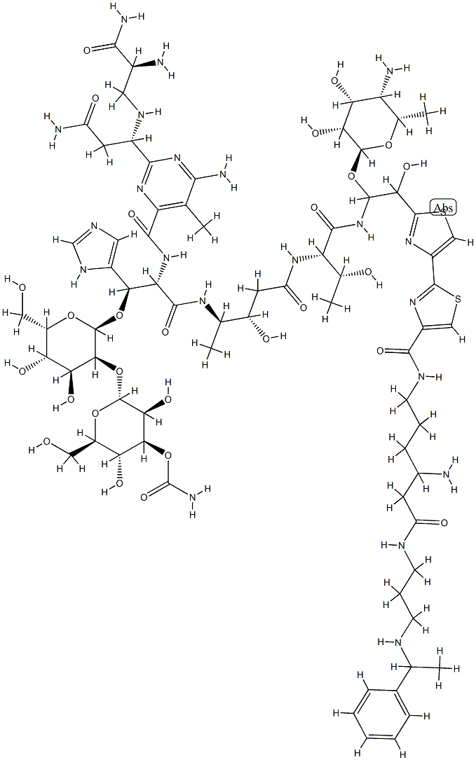 13-[(4-Amino-4,6-dideoxy-α-L-talopyranosyl)oxy]-N1-[4-amino-6-oxo-6-[[3-[(1-phenylethyl)amino]propyl]amino]hexyl]-19-demethyl-12-hydroxybleomycinamide CAS#: 77368-66-2
