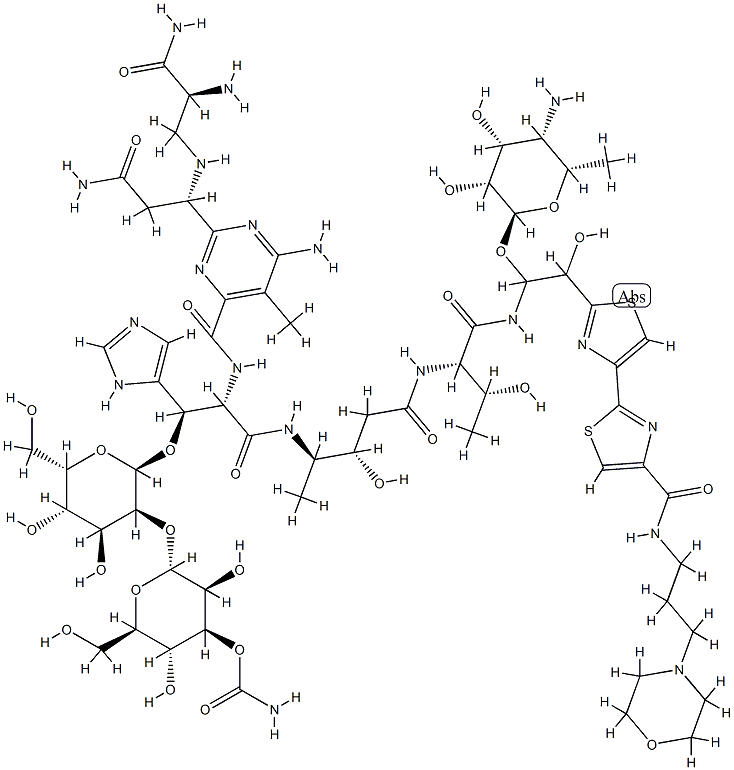 13-[(4-Amino-4,6-dideoxy-α-L-talopyranosyl)oxy]-19-demethyl-12-hydroxy-N1-[3-(morpholino)propyl]bleomycinamide CAS#: 77368-76-4