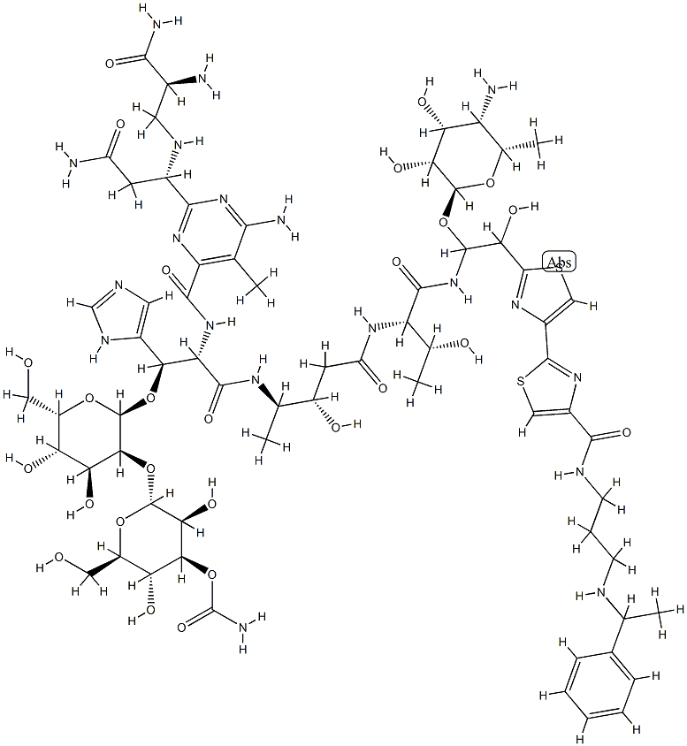 13-[(4-Amino-4,6-dideoxy-α-L-talopyranosyl)oxy]-19-demethyl-12-hydroxy-N1-[3-[(1-phenylethyl)amino]propyl]bleomycinamide CAS#: 77368-80-0