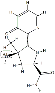 (2R)-3,4-Dihydro-4β-hydroxy-5-(3-hydroxypyridin-2-yl)-4-methyl-2H-pyrrole-2β-carboxamide CAS#: 77518-26-4