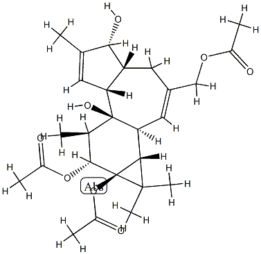 (1aR)-3-(Acetyloxymethyl)-1aα,1bβ,4,4aα,5,7aα,7b,8,9,9a-decahydro-1,1,6,8α-tetramethyl-1H-cyclopropa[3,4]benz[1,2-e]azulene-5β,7bα,9β,9aα-tetrol 9,9a-diacetate CAS#: 77550-15-3
