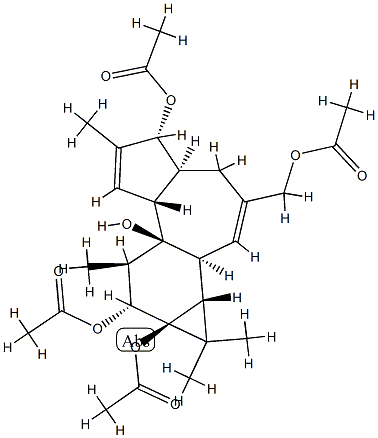 (1aR)-3-(Acetyloxymethyl)-1aα,1bβ,4,4aβ,5,7aα,7b,8,9,9a-decahydro-1,1,6,8α-tetramethyl-1H-cyclopropa[3,4]benz[1,2-e]azulene-5β,7bα,9β,9aα-tetrol 5,9,9a-triacetate CAS#: 77550-16-4