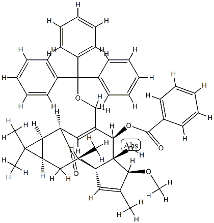 (1aR)-5β-(Benzoyloxy)-1aα,2,5,5a,6,9,10,10aα-octahydro-5aβ-hydroxy-6β-methoxy-1,1,7,9α-tetramethyl-4-[(trityloxy)methyl]-1H-2α,8aα-methanocyclopenta[a]cyclopropa[e]cyclodecen-11-one CAS#: 77573-18-3