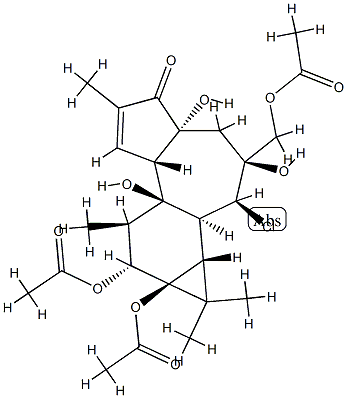 (1aR)-9β,9aα-Bis(acetyloxy)-3-(acetyloxy)methyl-2α-chloro-1,1aα,1bβ,2,3,4,4a,7aα,7bα,8,9,9a-dodecahydro-3α,4aβ,7bα-trihydroxy-1,1,6,8α-tetramethyl-5H-cyclopropa[3,4]benz[1,2-e]azulen-5-one CAS#: 77573-33-2