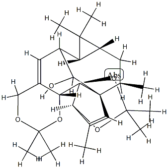 (1aR,7bS)-1aα,2,7aα,13,14,14aα-Hexahydro-1,1,6,6,9,9,11,13α-octamethyl-10aαH-2α,12aα-methano-1H,4H-cyclopropa[5,6][1,3]dioxolo[2',3']cyclopenta[1',2':9,10]cyclodeca[1,2-d][1,3]dioxin-15-ol CAS#: 77646-27-6