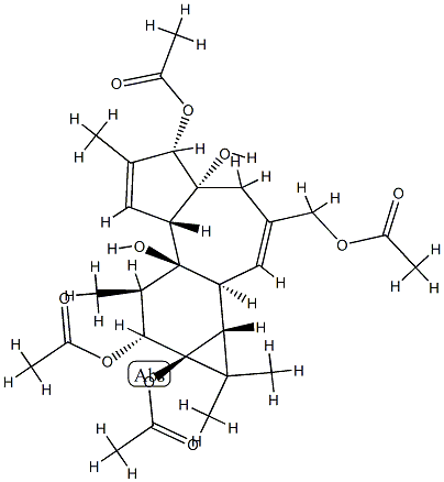 (1aR)-3-[(Acetyloxy)methyl]-1aα,1bβ,4,4a,5,7aα,7b,8,9,9a-decahydro-1,1,6,8α-tetramethyl-1H-cyclopropa[3,4]benz[1,2-e]azulene-4aβ,5β,7bα,9β,9aα-pentol 5,9,9a-triacetate CAS#: 77698-37-4