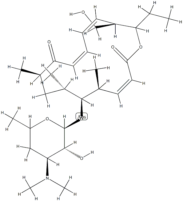 21-O-De(6-deoxy-2-O,3-O-dimethyl-β-D-allopyranosyl)-12,13-didehydro-12,12-O-seco-13-deoxymycinamicin I CAS#: 77704-58-6