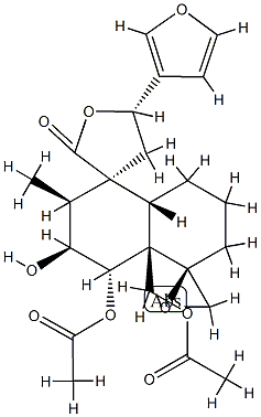 (3S,5'R,5S,8'aR)-4'β-Acetoxy-4'aα-(acetoxymethyl)-5-(3-furyl)-4,5,2',3',4',4'a,6',7',8',8'a-decahydro-3'α-hydroxy-2'α-methyldispiro[furan-3,1'-naphthalene-5',2''-oxiran]-2-one CAS#: 78037-29-3