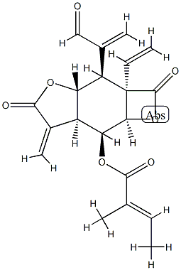 (E)-2-Methyl-2-butenoic acid [(2aR,3aR,6aS,7aR)-2a-vinyl-3α-(1-formylvinyl)-2a,3,3a,5,6,6a,7,7a-octahydro-6-methylene-2,5-dioxo-2H-oxeto[2,3-f]benzofuran-7α-yl] ester CAS#: 79404-33-4