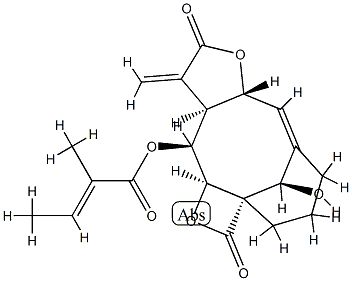 (E)-2-Methyl-2-butenoic acid [(2aS,12R)-4,5,7aα,9,10,10aβ,11,11aβ-octahydro-12-hydroxy-10-methylene-2,9-dioxo-3H-2a,6-methano-2H-oxete[2',3':4,5]cyclodeca[1,2-b]furan-11α-yl] ester CAS#: 79404-34-5