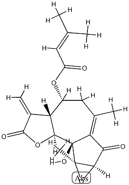 3-Methyl-2-butenoic acid [(3aR)-2,3,3a,4,5,7,7aα,8a,8b,8cα-decahydro-8bβ-hydroxy-6,8aα-dimethyl-3-methylene-2,7-dioxooxireno[2,3]azuleno[4,5-b]furan-4α-yl] ester CAS#: 79421-63-9