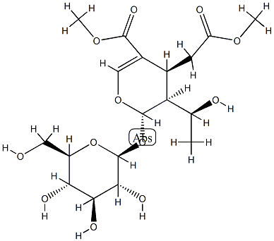 (2S)-2β-(β-D-Glucopyranosyloxy)-3,4-dihydro-3α-[(S)-1-hydroxyethyl]-5-methoxycarbonyl-2H-pyran-4α-acetic acid methyl ester CAS#: 79916-78-2