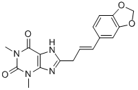 8-[3,4-(Methylenebisoxy)styryl]theophyline CAS#: 73908-79-9