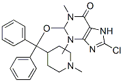 8-Chloro-1,2,3,7-tetrahydro-1,3-dimethyl-2-[diphenyl(1-methyl-4-piperidinyl)methoxy]-6H-purin-6-one CAS#: 73986-43-3