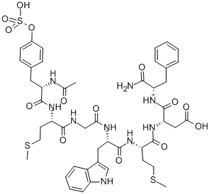 AC-TYR(SO3H)-MET-GLY-TRP-MET-ASP-PHE-NH2 CAS#: 77275-51-5