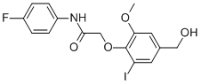 ACETAMIDE, N-(4-FLUOROPHENYL)-2-[4-(HYDROXYMETHYL)-2-IODO-6-METHOXYPHENOXY]- CAS#: 766535-24-4