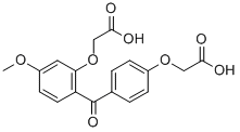 Acetic acid, (2-(4-(carboxymethoxy)benzoyl)-5-methoxyphenoxy)- CAS#: 75226-97-0