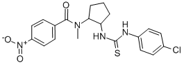 Benzamide, N-(2-((((4-chlorophenyl)amino)thioxomethyl)amino)cyclopenty l)-N-methyl-4-nitro- CAS#: 77051-92-4