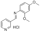 Benzenamine, 2,4-dimethoxy-N-(3-pyridinylmethylene)-, monohydrochlorid e CAS#: 75273-92-6