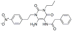 Benzeneacetamide,  N-[6-amino-1,2,3,4-tetrahydro-1-[2-(4-nitrophenyl)ethyl]-2,4-dioxo-3-propyl-5-pyrimidinyl]- CAS#: 748794-96-9