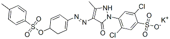 Benzenesulfonic acid, 2,5-dichloro-4-[4,5-dihydro- 3-methyl-4-[[4-[[(4-methylphenyl)sulfonyl]oxy]phenyl ]azo]-5-oxo-1H-pyrazol-1-yl]-, potassium salt CAS#: 74082-25-0