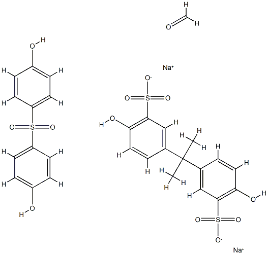 Benzenesulfonic acid, 3,3'-(1-methylethylidene)bis[6-hydroxy-, disodium salt, polymer with formaldehyde and 4,4'-sulfonylbis[phenol] CAS#: 75701-47-2