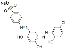 Benzenesulfonic acid, 4-[[5-[(5-chloro-2-hydroxyphenyl)azo]-2,4-dihydroxyphenyl]azo]-, monosodium salt CAS#: 72379-57-8