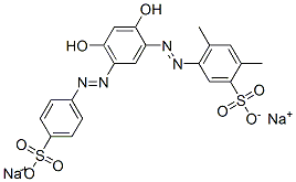 Benzenesulfonic acid, 5-[[2,4-dihydroxy-5-[(4-sulfophenyl) azo]phenyl]azo]-2,4-dimethyl-, disodium salt CAS#: 72749-81-6