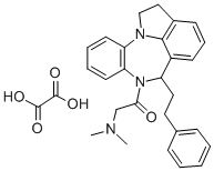 Benzo(b)pyrrolo(3,2,1-jk)(1,4)benzodiazepine, 1,2,6,7-tetrahydro-7-((d imethylamino)acetyl)-6-(2-phenylethyl)-, ethanedioate (1:1) CAS#: 75643-16-2