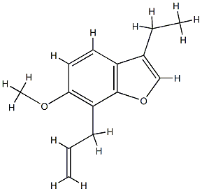 Benzofuran,3-ethyl-6-methoxy-7-(2-propenyl)-(9CI) CAS#: 709028-40-0