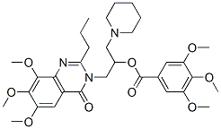 Benzoic acid, 3,4,5-trimethoxy-, 1-(1-piperidinylmethyl)-2-(6,7,8-trimethoxy-4-oxo-2-propyl-3(4H)-quinazolinyl)ethyl ester CAS#: 792844-86-1