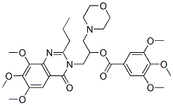 Benzoic acid, 3,4,5-trimethoxy-, 1-(4-morpholinylmethyl)-2-(6,7,8-trimethoxy-4-oxo-2-propyl-3(4H)-quinazolinyl)ethyl ester CAS#: 791000-45-8