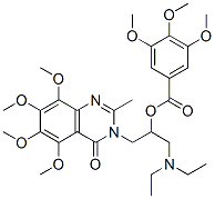 Benzoic  acid,  3,4,5-trimethoxy-,  1-[(diethylamino)methyl]-2-(5,6,7,8-tetramethoxy-2-methyl-4-oxo-3(4H)-quinazolinyl)ethyl  ester  (9CI) CAS#: 786579-67-7
